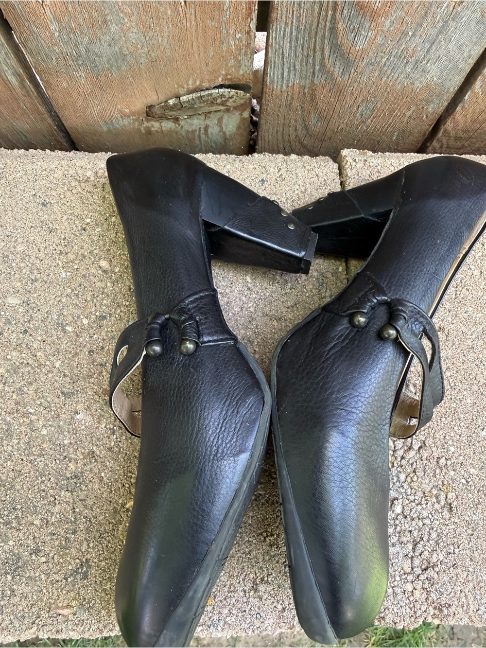 SERGIO TOMANI Women's Black Leather Mary Jane Block Heels Shoes Size 40 - Picture 10 of 15